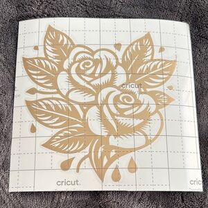 Cricut Gold Floral Transfer Sheet